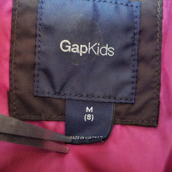 GAP Brown Quilted Kids Puffer with Pink Lining - Picture 3 of 6